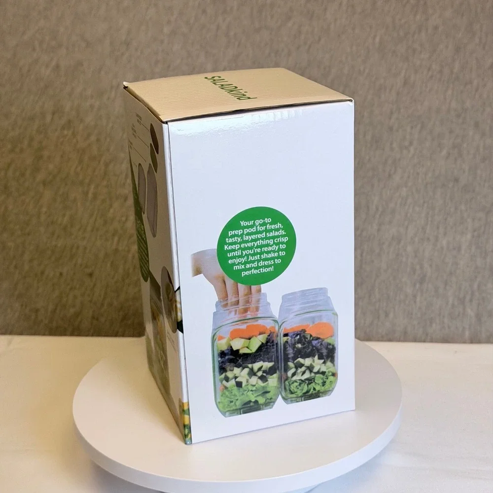 SALADkind Salad Pod Portable Prep Container Tritan Body Leakproof Lid HY-752 NEW